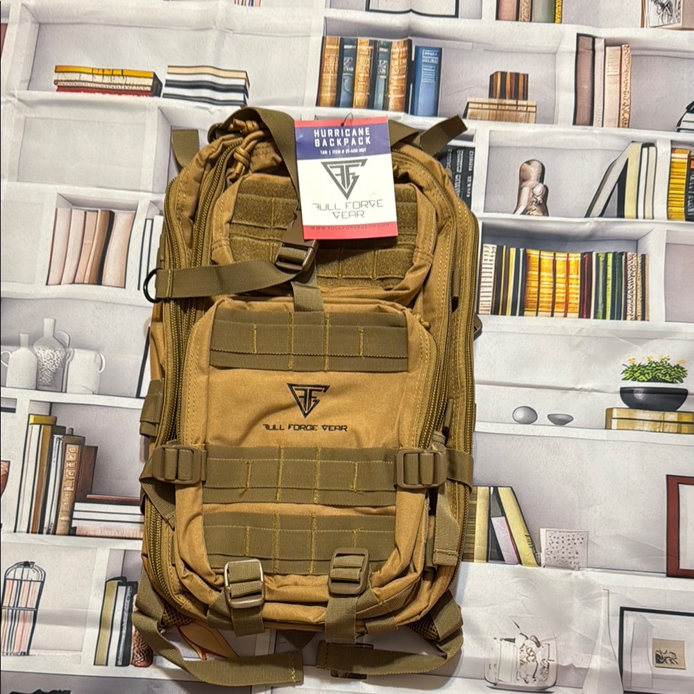 Full Force Gear Tan Tactical Hurricane Backpack